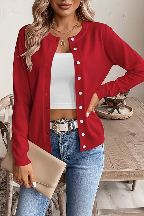 Ζακέτα REVOLZANA RED, Χρώμα: κόκκινο, IVET.EU - Εκπτώσεις έως -80%