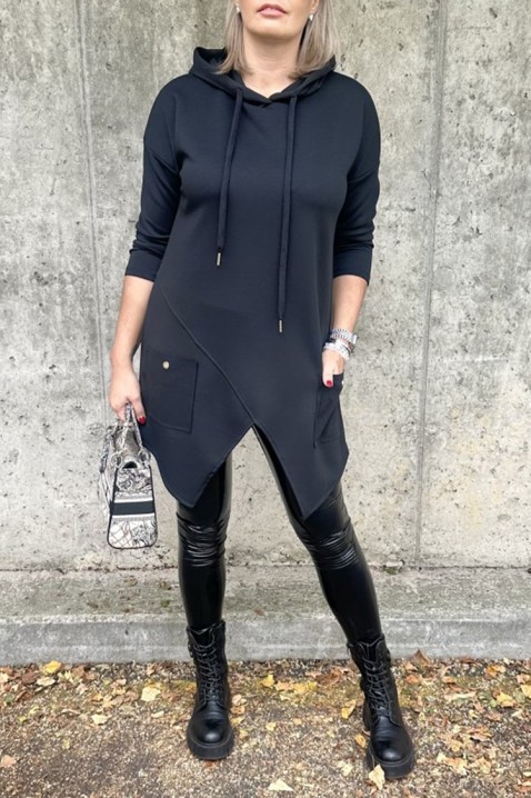 Τουνίκ ALEZONDA BLACK, Χρώμα: μαύρο, IVET.EU - Εκπτώσεις έως -80%