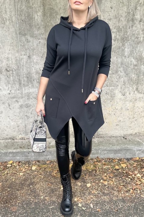 Τουνίκ ALEZONDA BLACK, Χρώμα: μαύρο, IVET.EU - Εκπτώσεις έως -80%