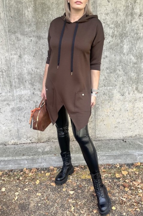 Τουνίκ ALEZONDA BROWN, Χρώμα: καφέ, IVET.EU - Εκπτώσεις έως -80%