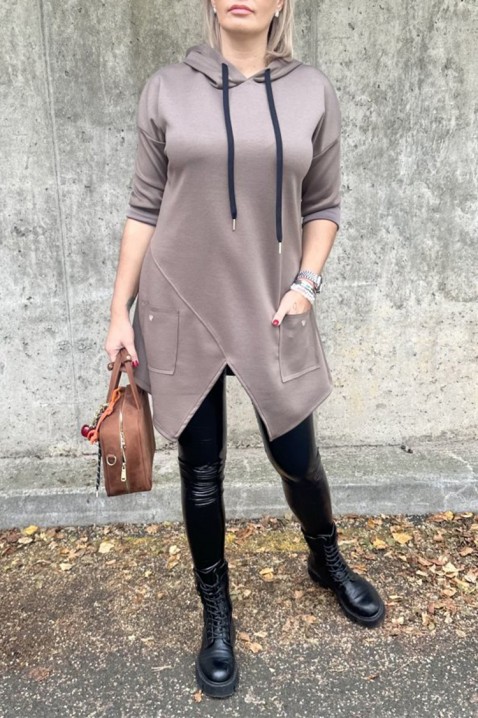 Τουνίκ ALEZONDA MOCHA, Χρώμα: μόκα, IVET.EU - Εκπτώσεις έως -80%