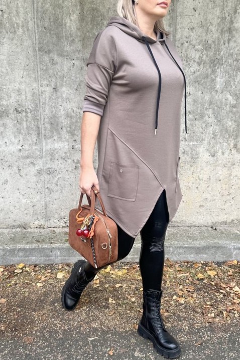 Τουνίκ ALEZONDA MOCHA, Χρώμα: μόκα, IVET.EU - Εκπτώσεις έως -80%