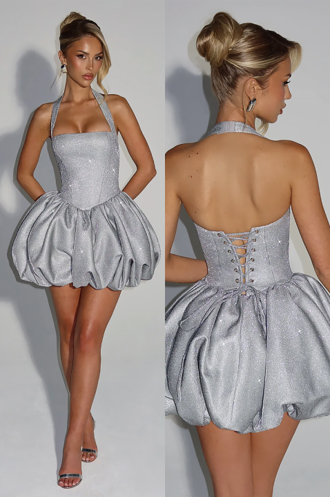 Φόρεμα LONVINDA SILVER, Χρώμα: ασημί, IVET.EU - Εκπτώσεις έως -80%