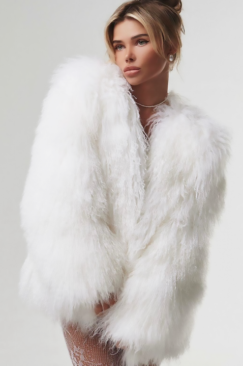 Παλτό LOLENSIA WHITE, Χρώμα: άσπρο, IVET.EU - Εκπτώσεις έως -80%