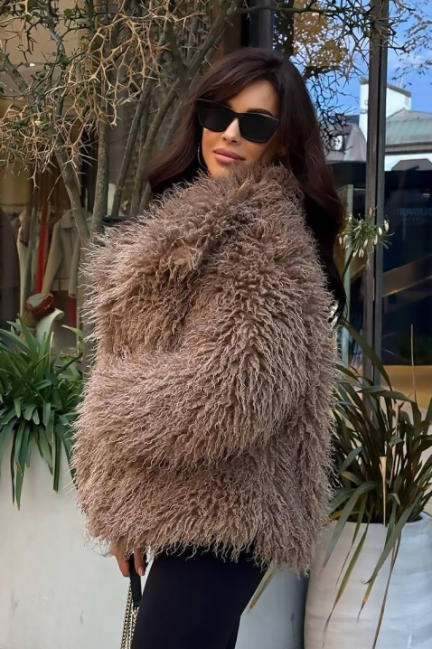 Παλτό LOLENSIA BROWN, Χρώμα: καφέ, IVET.EU - Εκπτώσεις έως -80%