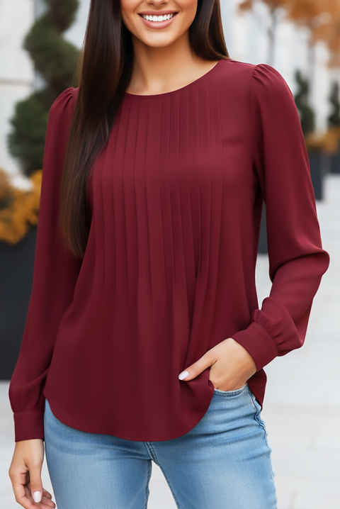 Γυναικεία μπλούζα TOVILDA BORDO, Χρώμα: μπορντό, IVET.EU - Εκπτώσεις έως -80%