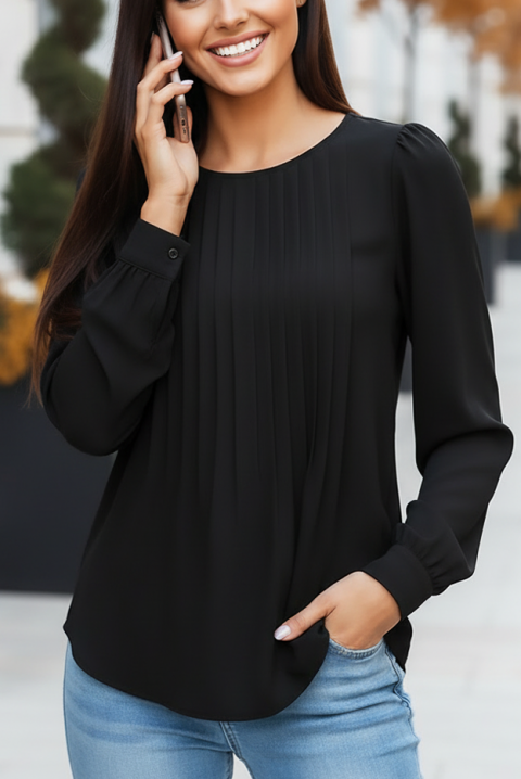 Γυναικεία μπλούζα TOVILDA BLACK, Χρώμα: μαύρο, IVET.EU - Εκπτώσεις έως -80%