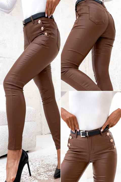 Παντελόνι TEBRIADA, Χρώμα: καφέ, IVET.EU - Εκπτώσεις έως -80%