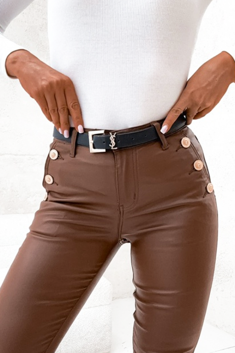 Παντελόνι TEBRIADA, Χρώμα: καφέ, IVET.EU - Εκπτώσεις έως -80%