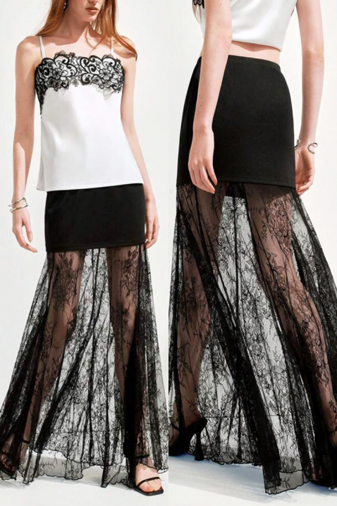 Φούστα MALZANA, Χρώμα: μαύρο, IVET.EU - Εκπτώσεις έως -80%