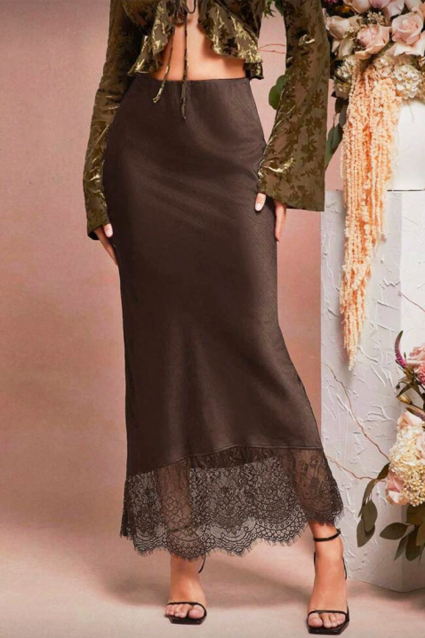 Φούστα LELVINZA, Χρώμα: καφέ, IVET.EU - Εκπτώσεις έως -80%