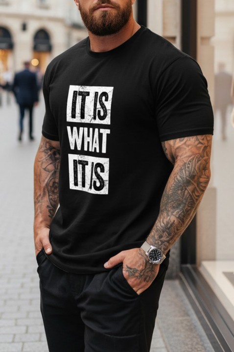 Ανδρικό μπλουζάκι GRITER, Χρώμα: μαύρο, IVET.EU - Εκπτώσεις έως -80%