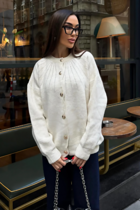 Ζακέτα KRODELSA ECRU, Χρώμα: εκρού, IVET.EU - Εκπτώσεις έως -80%