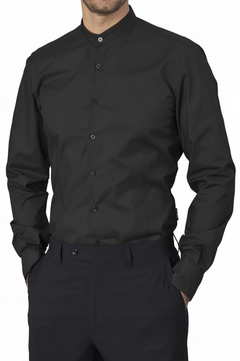 Ανδρικό πουκάμισο JORJY BLACK, Χρώμα: μαύρο, IVET.EU - Εκπτώσεις έως -80%