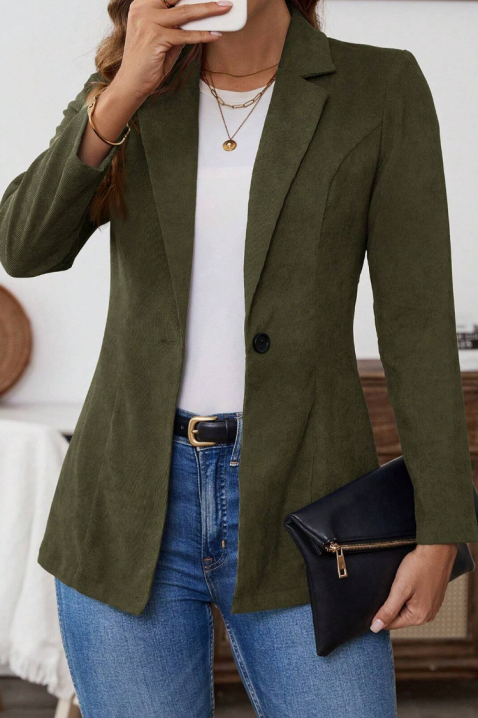 Σακάκι LAKERTA KHAKI, Χρώμα: χακί, IVET.EU - Εκπτώσεις έως -80%