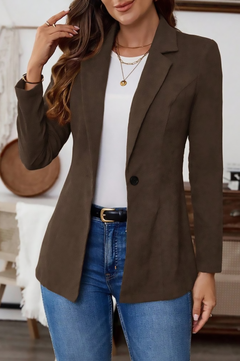 Σακάκι LAKERTA BROWN, Χρώμα: καφέ, IVET.EU - Εκπτώσεις έως -80%