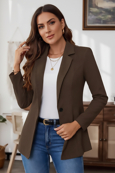 Σακάκι LAKERTA BROWN, Χρώμα: καφέ, IVET.EU - Εκπτώσεις έως -80%