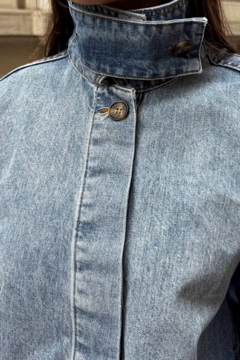 Τζιν μπουφάν FROLDINA, Χρώμα: μπλε, IVET.EU - Εκπτώσεις έως -80%