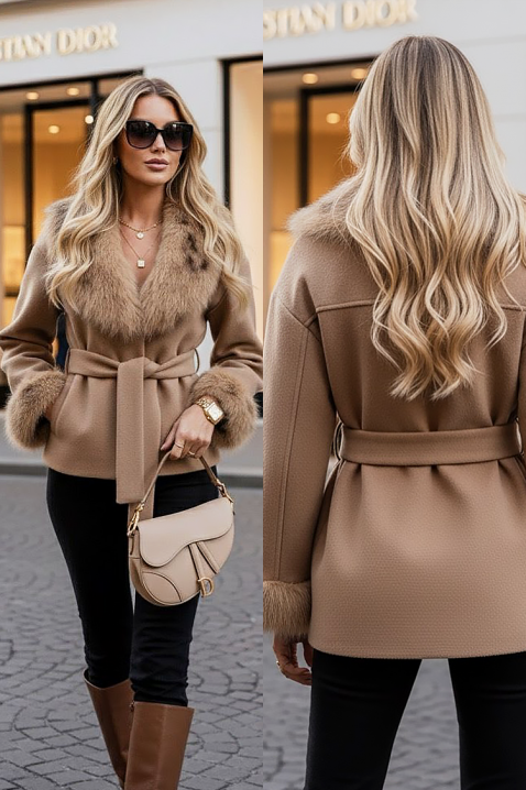 Παλτό ZARKENZA BEIGE, Χρώμα: μπεζ, IVET.EU - Εκπτώσεις έως -80%