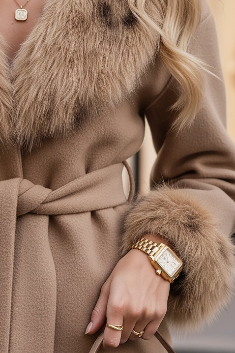 Παλτό ZARKENZA BEIGE, Χρώμα: μπεζ, IVET.EU - Εκπτώσεις έως -80%