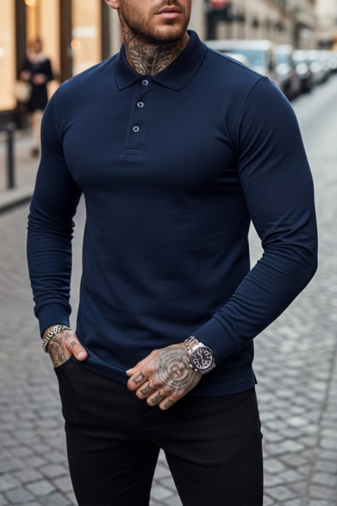 Ανδρική μπλούζα LEROJO NAVY, Χρώμα: σκούρο μπλε, IVET.EU - Εκπτώσεις έως -80%