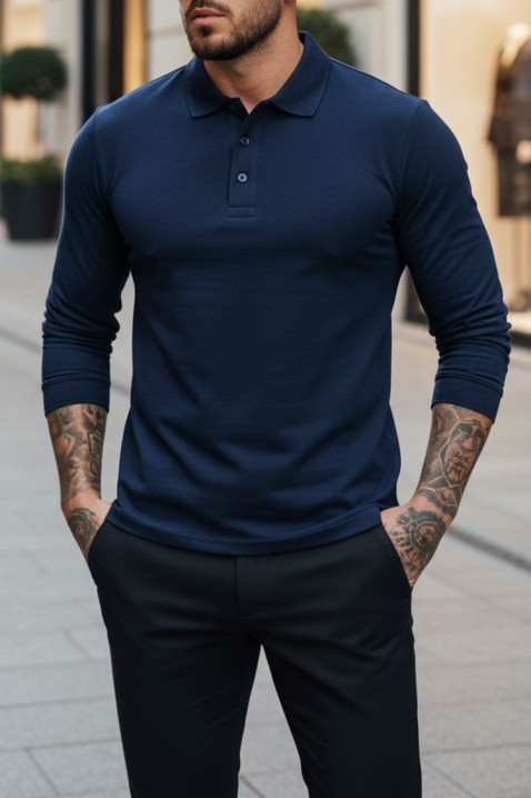 Ανδρική μπλούζα LEROJO NAVY, Χρώμα: σκούρο μπλε, IVET.EU - Εκπτώσεις έως -80%