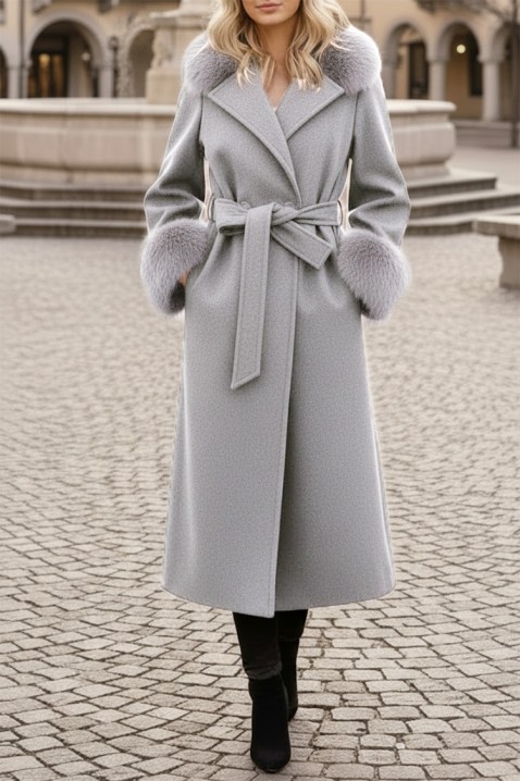 Παλτό LUXINDA GREY, Χρώμα: γκρι, IVET.EU - Εκπτώσεις έως -80%