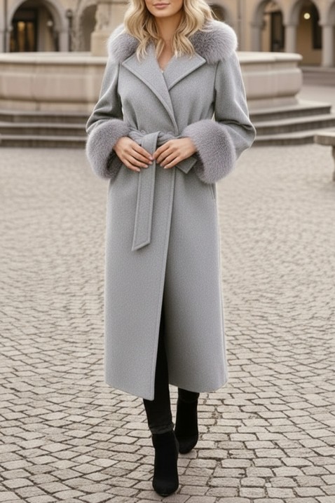 Παλτό LUXINDA GREY, Χρώμα: γκρι, IVET.EU - Εκπτώσεις έως -80%