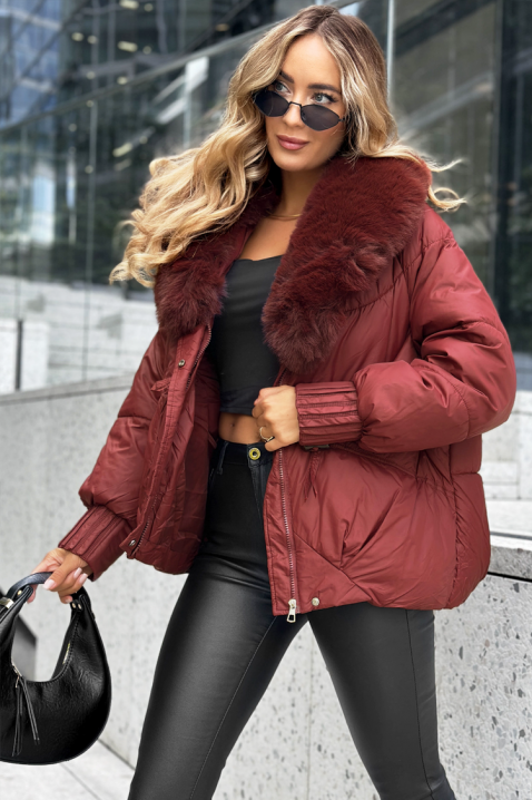 Μπουφάν OZALNDA BORDO, Χρώμα: μπορντό, IVET.EU - Εκπτώσεις έως -80%