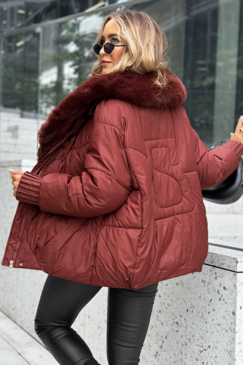 Μπουφάν OZALNDA BORDO, Χρώμα: μπορντό, IVET.EU - Εκπτώσεις έως -80%