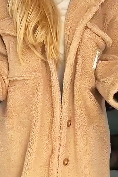 Παλτό PREVILZA, Χρώμα: μπεζ, IVET.EU - Εκπτώσεις έως -80%