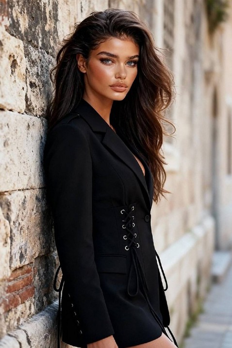 Φόρεμα - μπλέιζερ FLOMERVA, Χρώμα: μαύρο, IVET.EU - Εκπτώσεις έως -80%