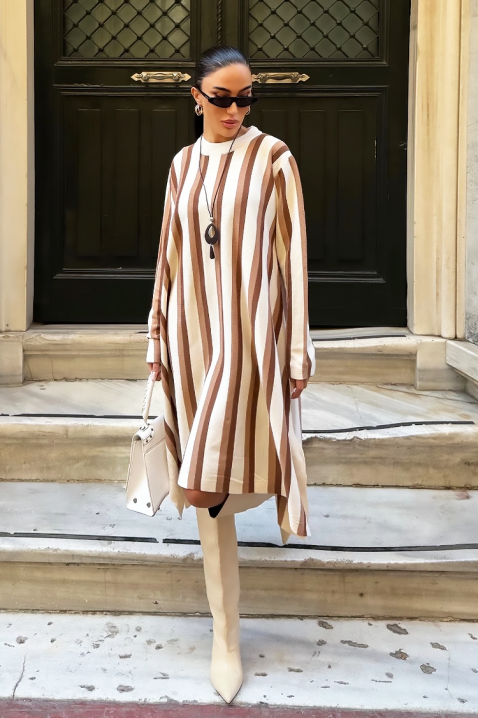 Φόρεμα MIMONDA BEIGE, Χρώμα: μπεζ, IVET.EU - Εκπτώσεις έως -80%