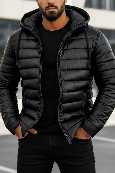 Ανδρικό μπουφάν ROZEZ, Χρώμα: μαύρο, IVET.EU - Εκπτώσεις έως -80%