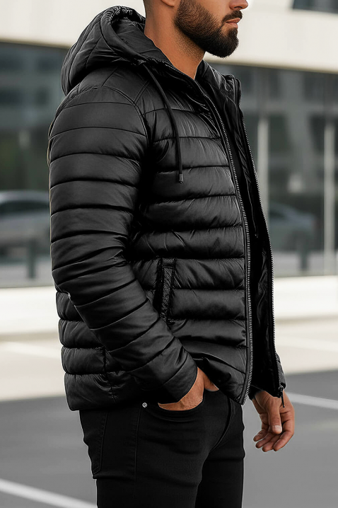 Ανδρικό μπουφάν ROZEZ, Χρώμα: μαύρο, IVET.EU - Εκπτώσεις έως -80%