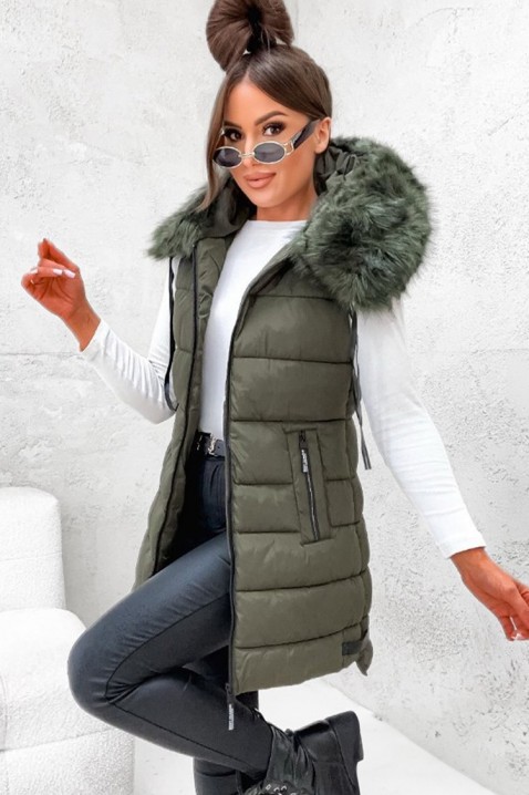 Γιλέκο EVRINDA, Χρώμα: πράσινο, IVET.EU - Εκπτώσεις έως -80%