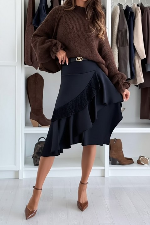 Φούστα AURONZA, Χρώμα: μαύρο, IVET.EU - Εκπτώσεις έως -80%