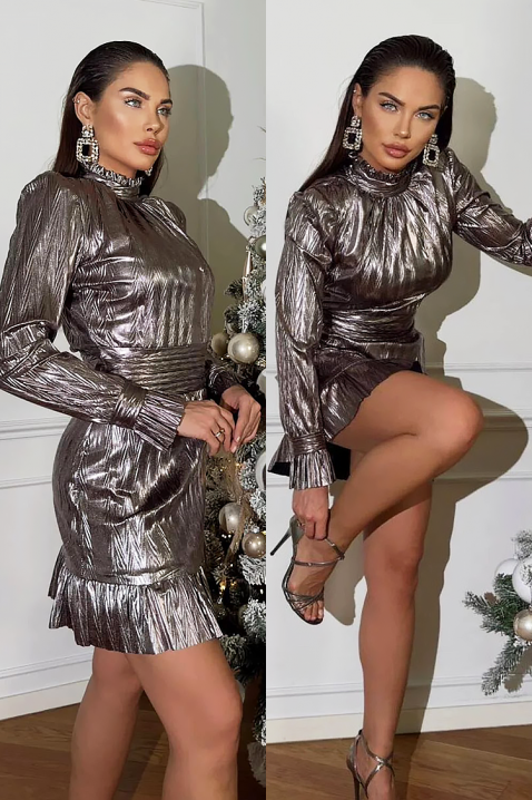 Φόρεμα AMELVITA, Χρώμα: ασημί, IVET.EU - Εκπτώσεις έως -80%