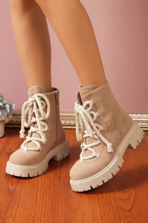 Γυναικεία μποτάκια PENPIZA, Χρώμα: μπεζ, IVET.EU - Εκπτώσεις έως -80%