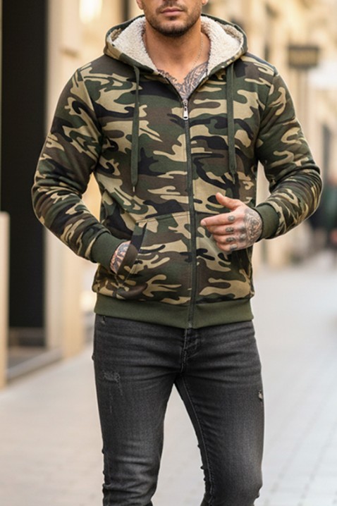 Ανδρικό φούτερ MORTODO, Χρώμα: χακί, IVET.EU - Εκπτώσεις έως -80%