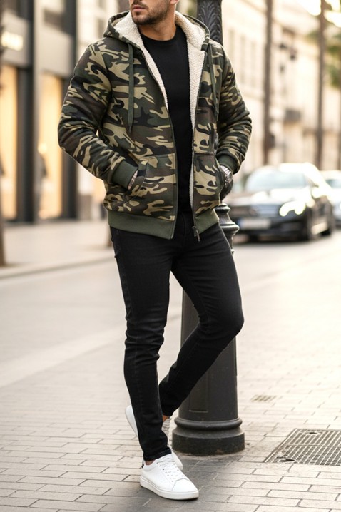 Ανδρικό φούτερ MORTODO, Χρώμα: χακί, IVET.EU - Εκπτώσεις έως -80%