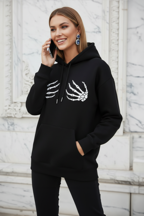 Φούτερ SKELETINA, Χρώμα: μαύρο, IVET.EU - Εκπτώσεις έως -80%