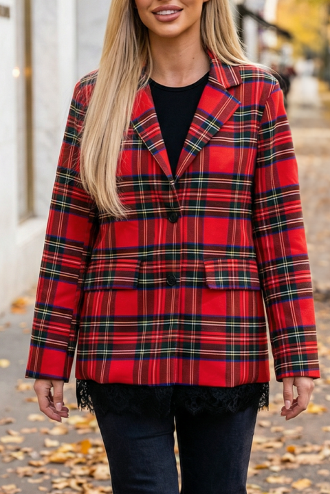 Σακάκι SERINZANA, Χρώμα: κόκκινο, IVET.EU - Εκπτώσεις έως -80%