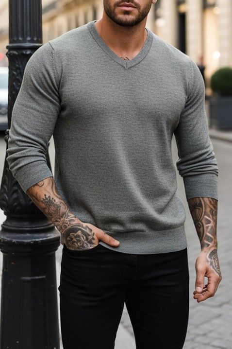 Ανδρικό πουλόβερ MARKAN GREY, Χρώμα: γκρι, IVET.EU - Εκπτώσεις έως -80%