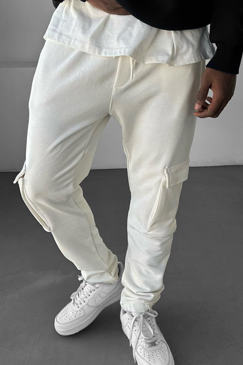 Ανδρικό παντελόνι JOZBER WHITE, Χρώμα: άσπρο, IVET.EU - Εκπτώσεις έως -80%