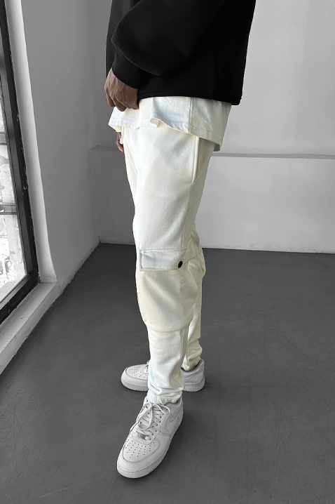 Ανδρικό παντελόνι JOZBER WHITE, Χρώμα: άσπρο, IVET.EU - Εκπτώσεις έως -80%