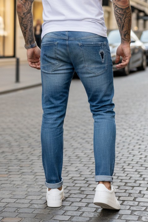 Ανδρικό τζιν KARLODO BLUE, Χρώμα: μπλε, IVET.EU - Εκπτώσεις έως -80%