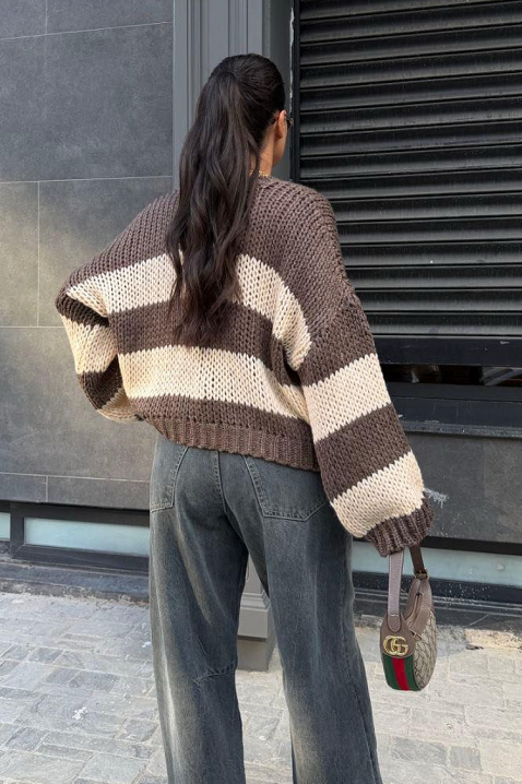 Πουλόβερ LARDENZA BROWN, Χρώμα: καφέ, IVET.EU - Εκπτώσεις έως -80%