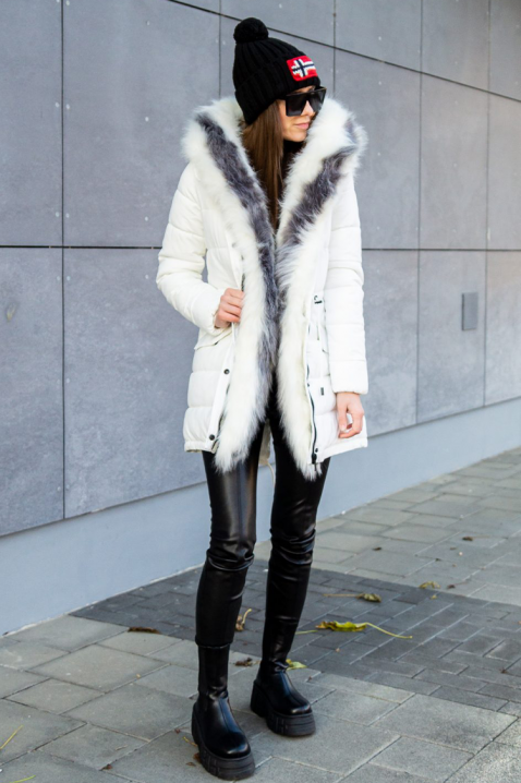 Μπουφάν DJEZINDRA WHITE, Χρώμα: άσπρο, IVET.EU - Εκπτώσεις έως -80%