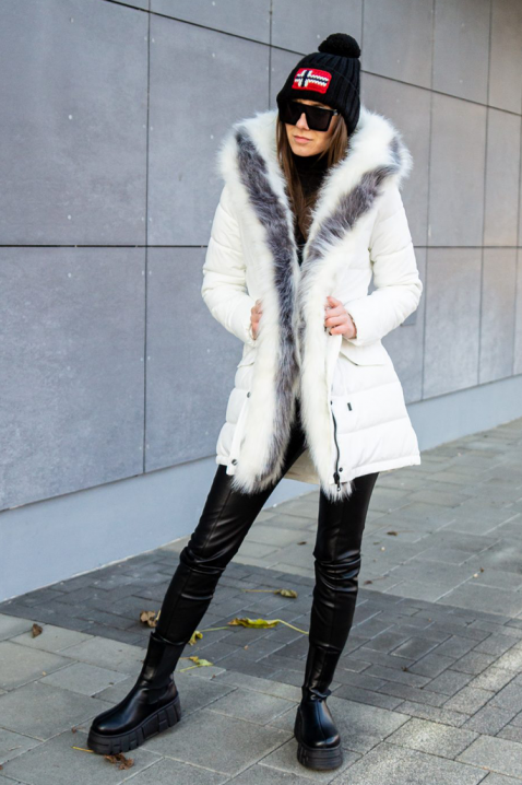 Μπουφάν DJEZINDRA WHITE, Χρώμα: άσπρο, IVET.EU - Εκπτώσεις έως -80%